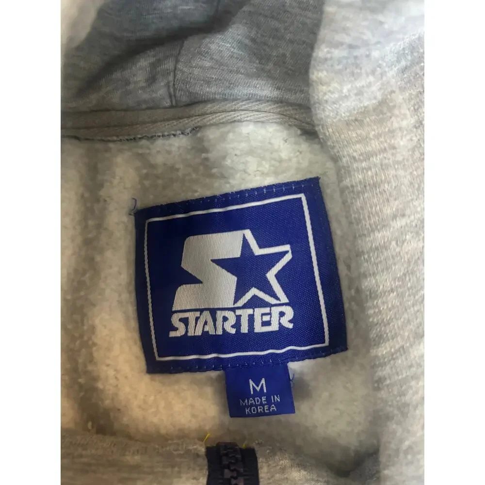 Vintage 90s Starter Michigan Wolverines Pullover Hoodie Windbreaker M Korea